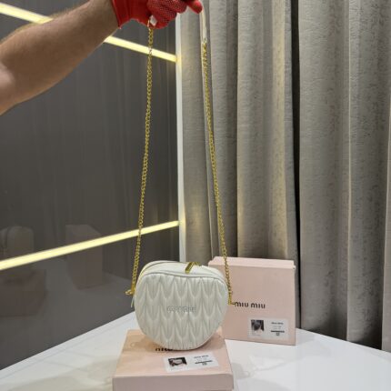 MIU MIU HEART SHAPE WHITE PREMIUM WITH OG GIFT BOX